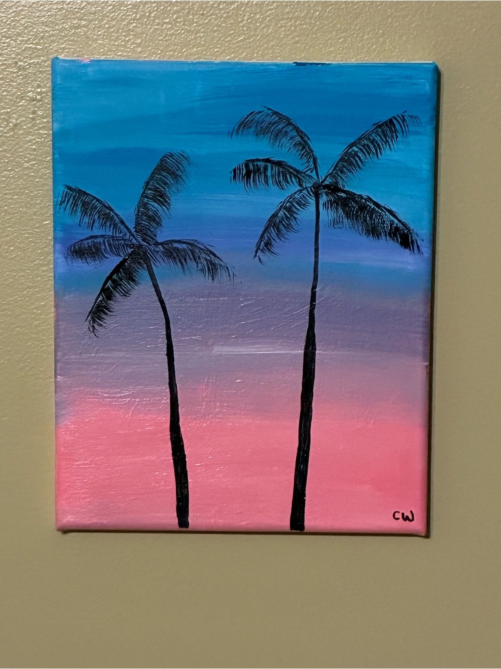 Palm tree Paradise Acrylic Painting